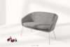 SOLIS Sofa na ogród tkanina wodoodporna szary/biały szary/biały - zdjęcie 2