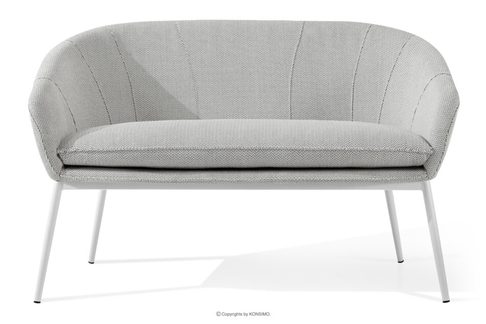 SOLIS Sofa ogrodowy tkanina wodoodporna jasny szary/biały jasny szary/biały - zdjęcie 0