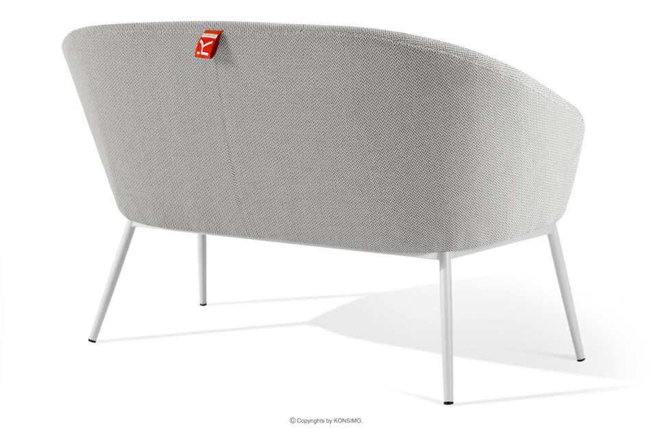 SOLIS Sofa ogrodowy tkanina wodoodporna jasny szary/biały jasny szary/biały - zdjęcie 3