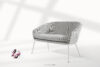 SOLIS Sofa ogrodowy tkanina wodoodporna jasny szary/biały jasny szary/biały - zdjęcie 2