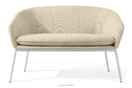 Sofa ogrodowy tkanina wodoodporna kremowy/biały