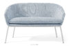 SOLIS Sofa ogrodowy tkanina wodoodporna błękitny/biały błękitny/biały - zdjęcie 1