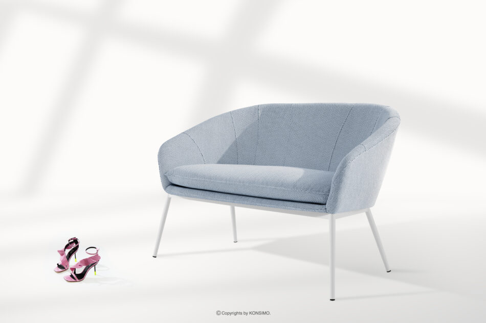 SOLIS Sofa ogrodowy tkanina wodoodporna błękitny/biały błękitny/biały - zdjęcie 1