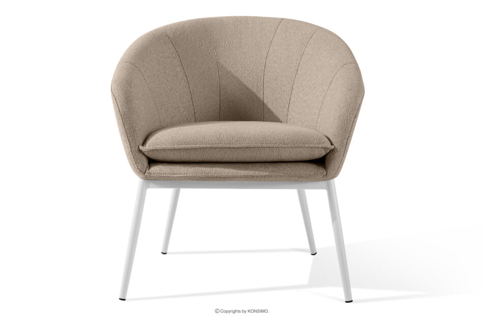 SOLIS Fotele ogrodowe ze stołem jasny brązowy/biały jasny brązowy/biały - zdjęcie 2