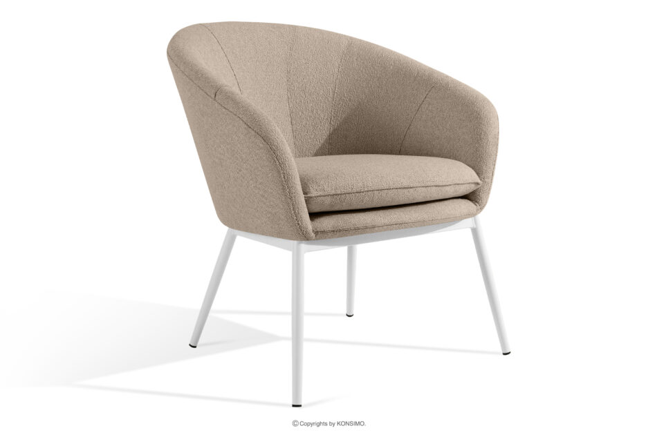 SOLIS Fotele ogrodowe ze stołem jasny brązowy/biały jasny brązowy/biały - zdjęcie 3