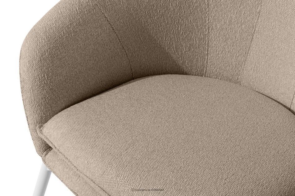 SOLIS Fotele ogrodowe ze stołem jasny brązowy/biały jasny brązowy/biały - zdjęcie 5