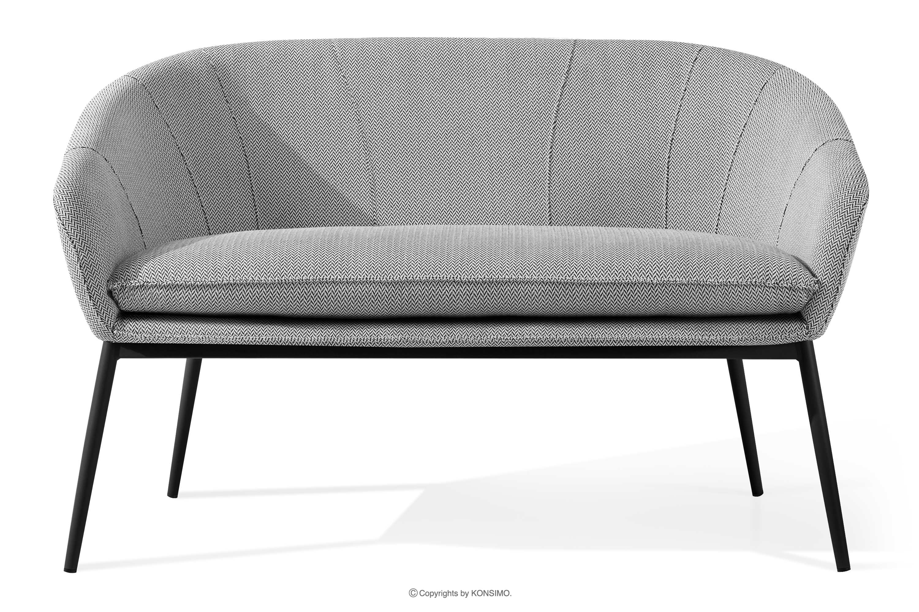 Sofa ogrodowy tkanina wodoodporna biały/czarny SOLIS