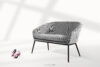 SOLIS Sofa ogrodowy tkanina wodoodporna biały/czarny biały/czarny - zdjęcie 2