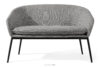 SOLIS Sofa na ogród tkanina wodoodporna szary/czarny szary/czarny - zdjęcie 1