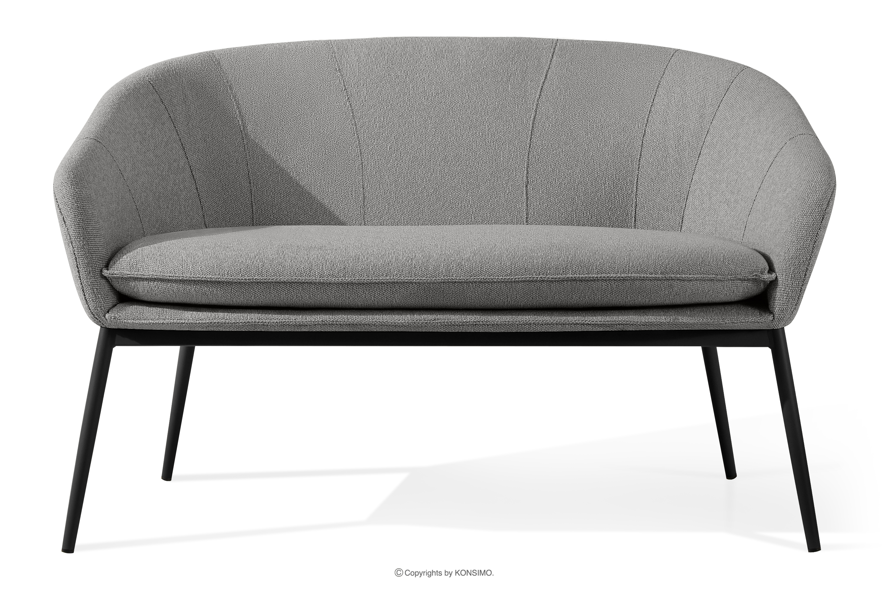 Sofa na ogród tkanina wodoodporna szary/czarny