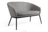SOLIS Sofa na ogród tkanina wodoodporna szary/czarny szary/czarny - zdjęcie 3