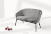 SOLIS Sofa na ogród tkanina wodoodporna szary/czarny szary/czarny - zdjęcie 2