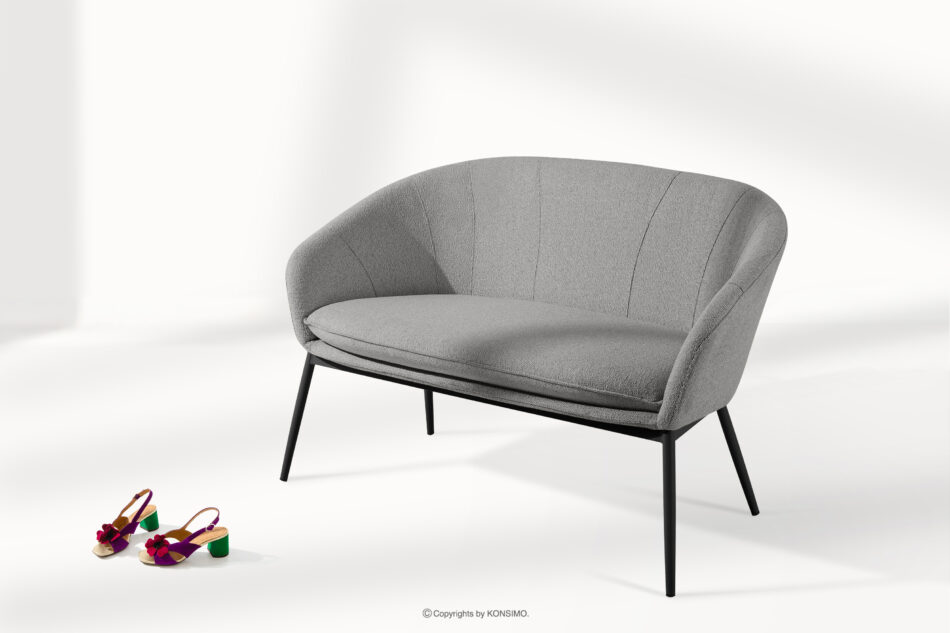 SOLIS Sofa na ogród tkanina wodoodporna szary/czarny szary/czarny - zdjęcie 1