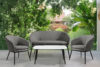 SOLIS Sofa na ogród tkanina wodoodporna szary/czarny szary/czarny - zdjęcie 9