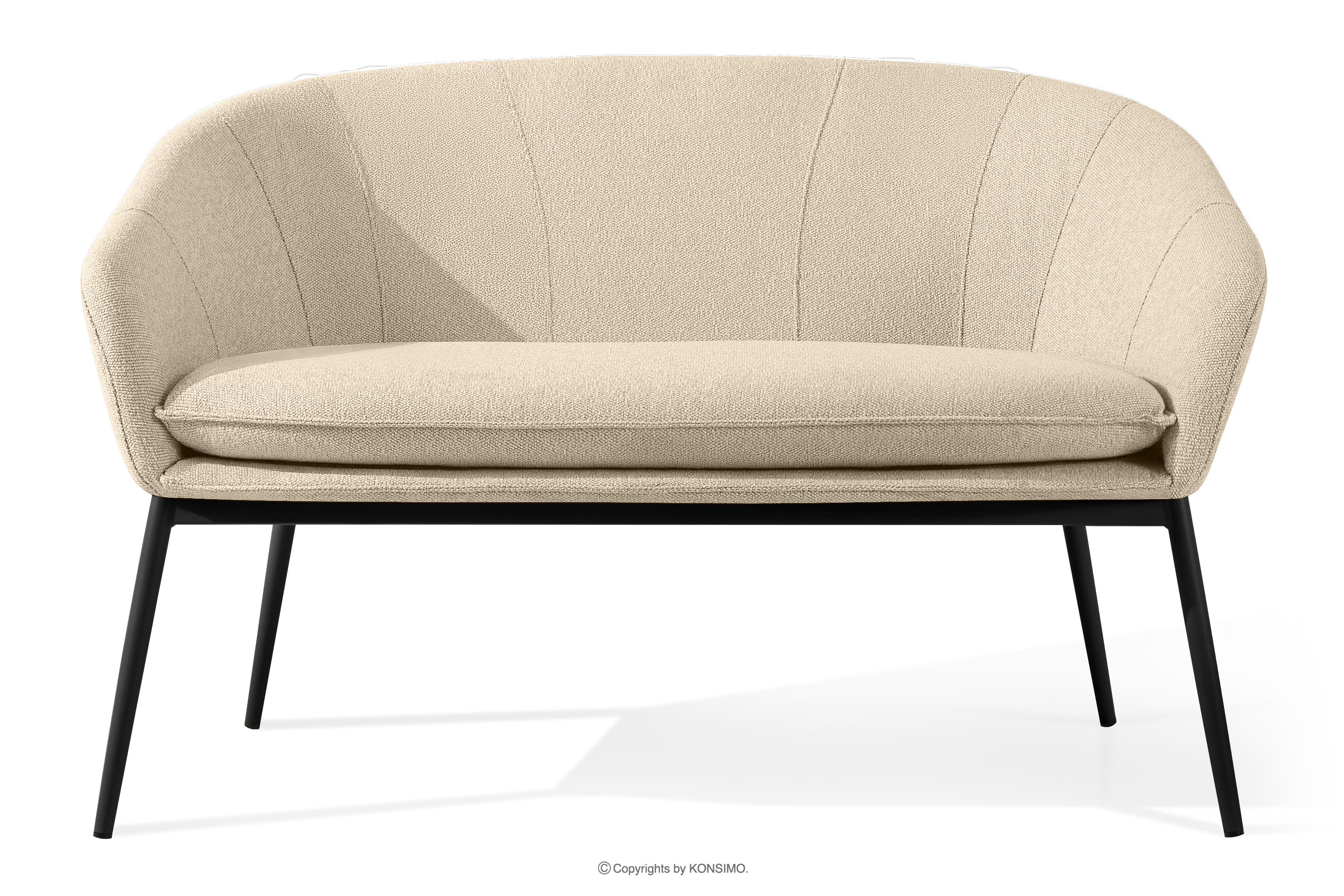 Sofa ogrodowy tkanina wodoodporna kremowy/czarny SOLIS