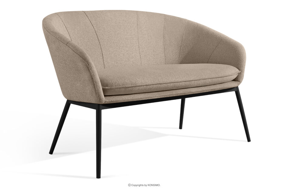 SOLIS Sofa na ogród tkanina wodoodporna jasny brązowy/czarny jasny brązowy/czarny - zdjęcie 2