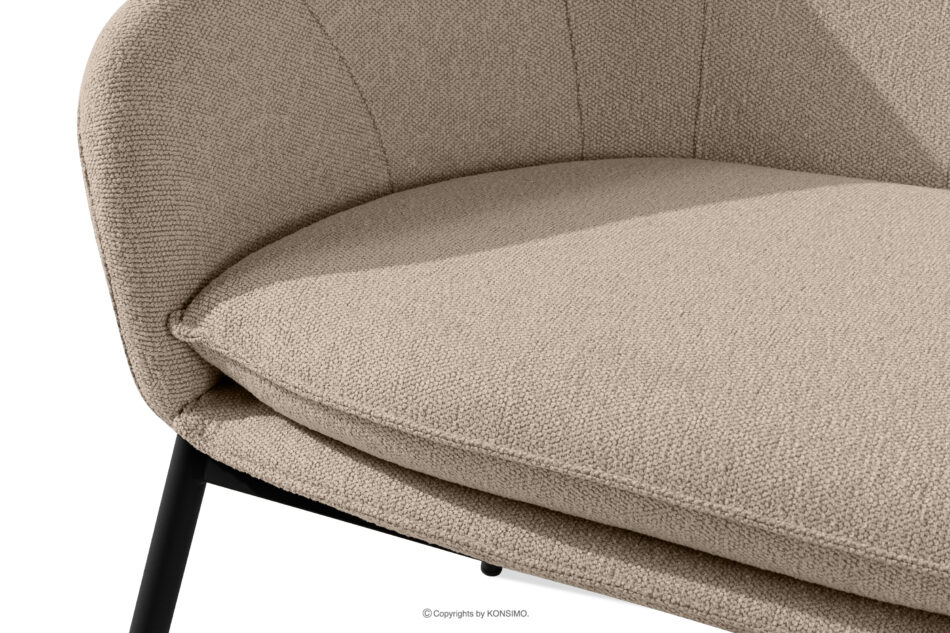 SOLIS Sofa na ogród tkanina wodoodporna jasny brązowy/czarny jasny brązowy/czarny - zdjęcie 4