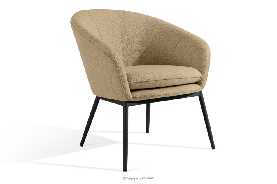 SOLIS Fotele ogrodowe ze stołem ciepły beżowy/czarny ciepły beżowy/czarny - zdjęcie 3