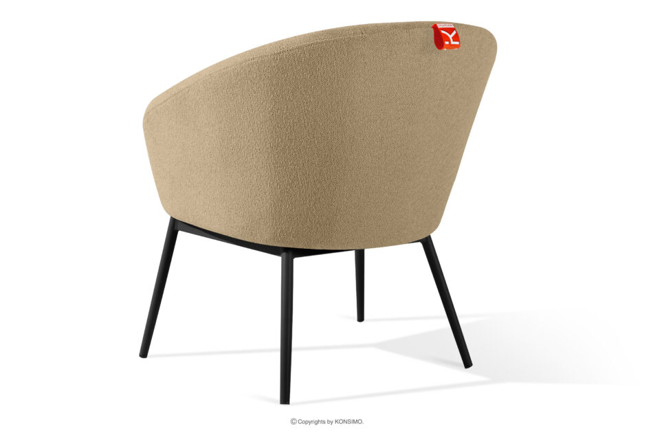 SOLIS Fotele ogrodowe ze stołem ciepły beżowy/czarny ciepły beżowy/czarny - zdjęcie 4