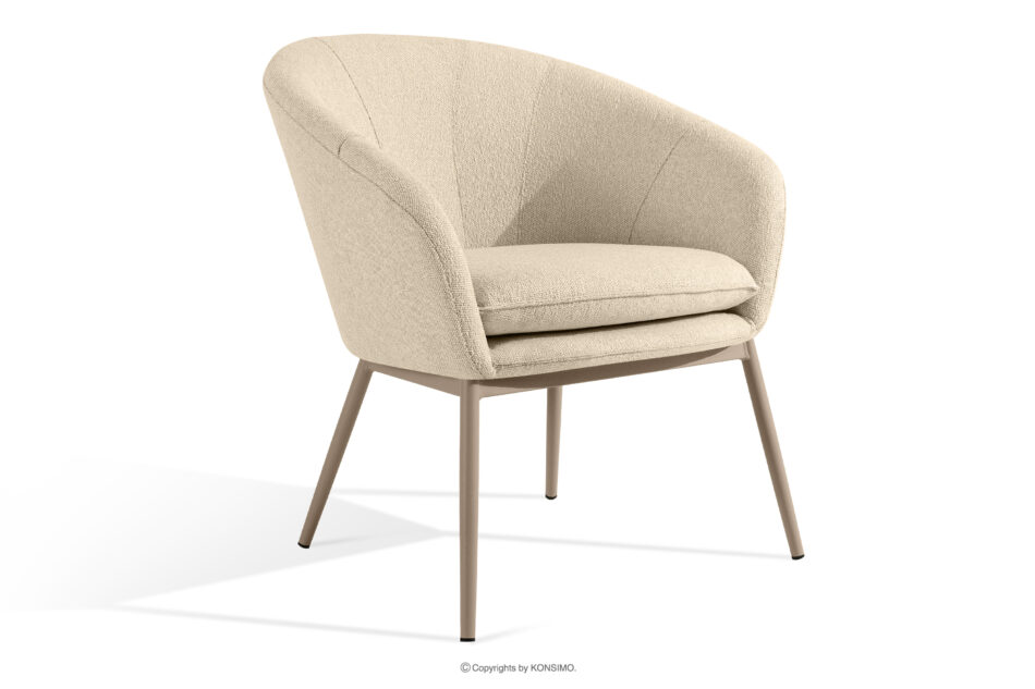 SOLIS Fotel ogrodowy tkanina wodoodporna kremowy/beżowy kremowy/beżowy - zdjęcie 2