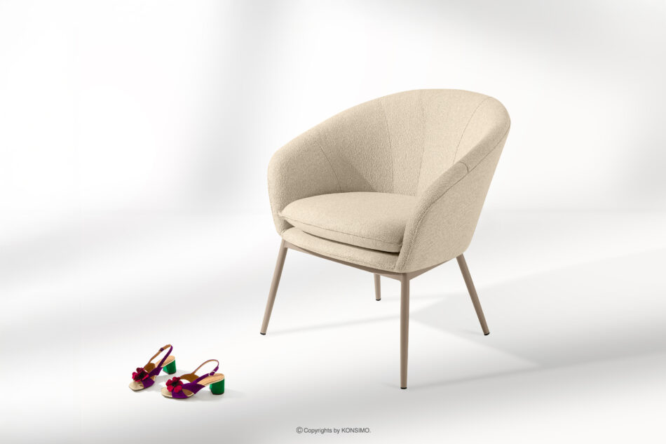 SOLIS Fotel ogrodowy tkanina wodoodporna kremowy/beżowy kremowy/beżowy - zdjęcie 1