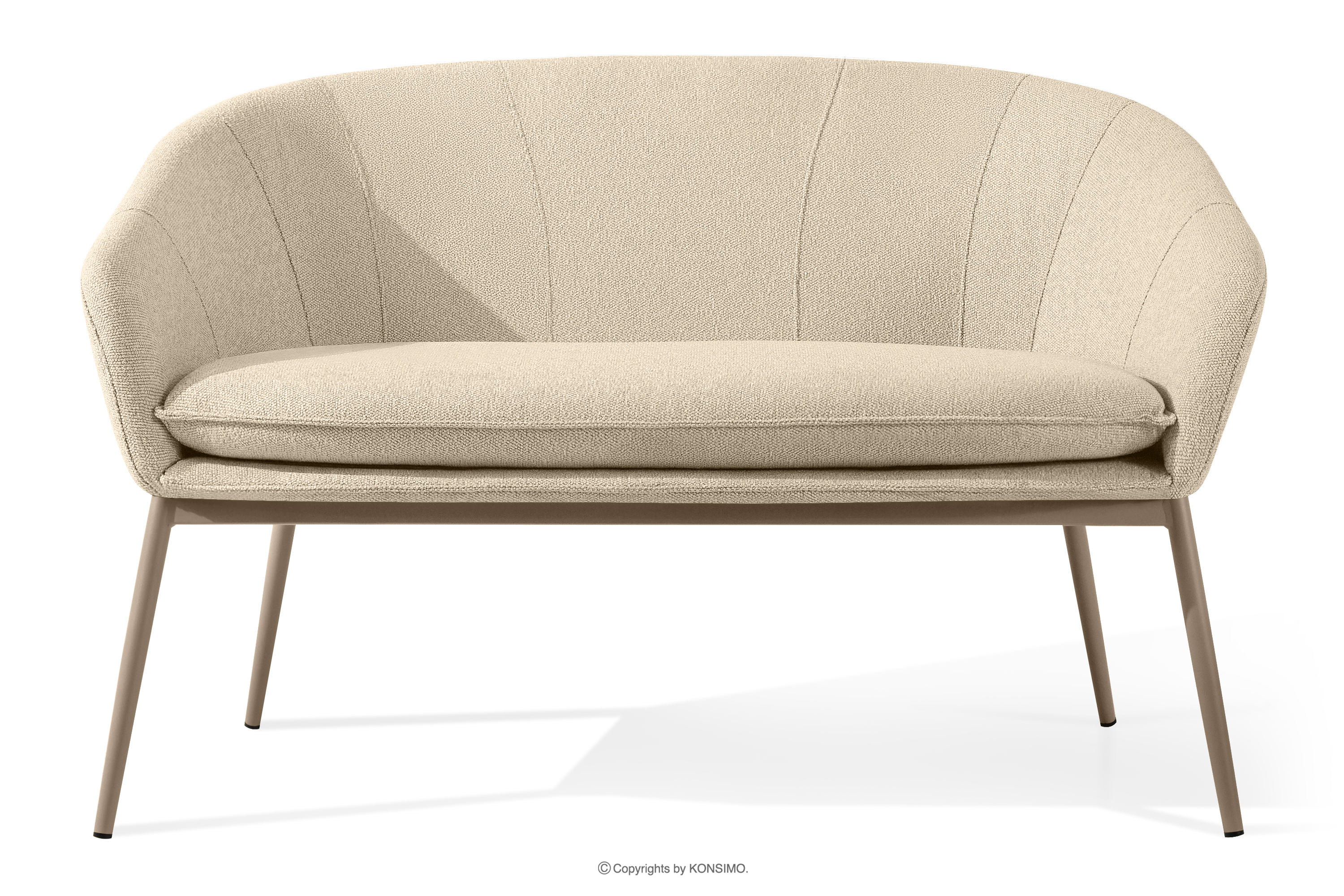 Sofa ogrodowy tkanina wodoodporna kremowy/beżowy