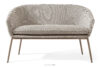 SOLIS Sofa ogrodowy tkanina wodoodporna brązowy/biały/beżowy brązowy/biały/beżowy - zdjęcie 1