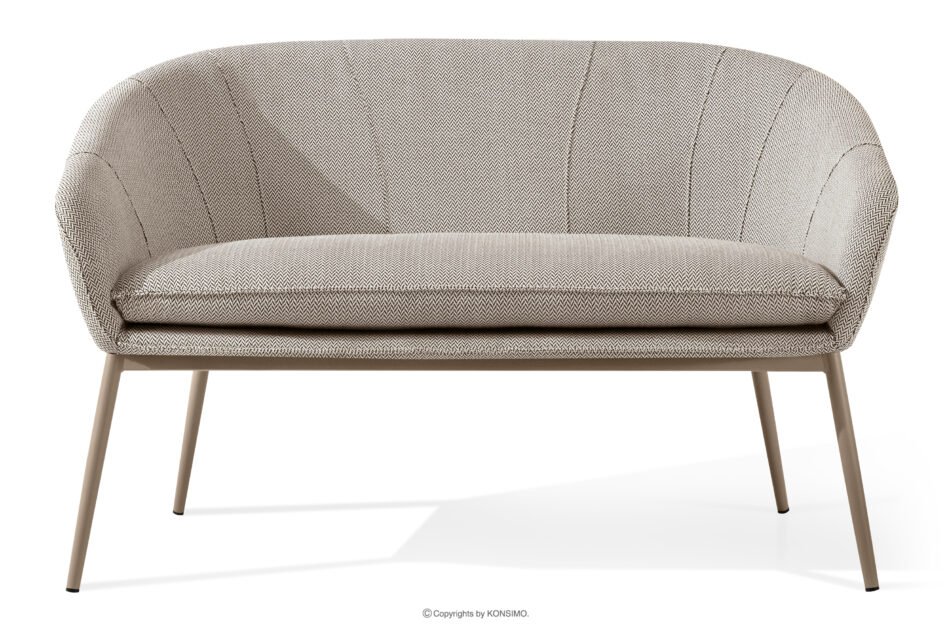 SOLIS Sofa ogrodowy tkanina wodoodporna brązowy/biały/beżowy brązowy/biały/beżowy - zdjęcie 0