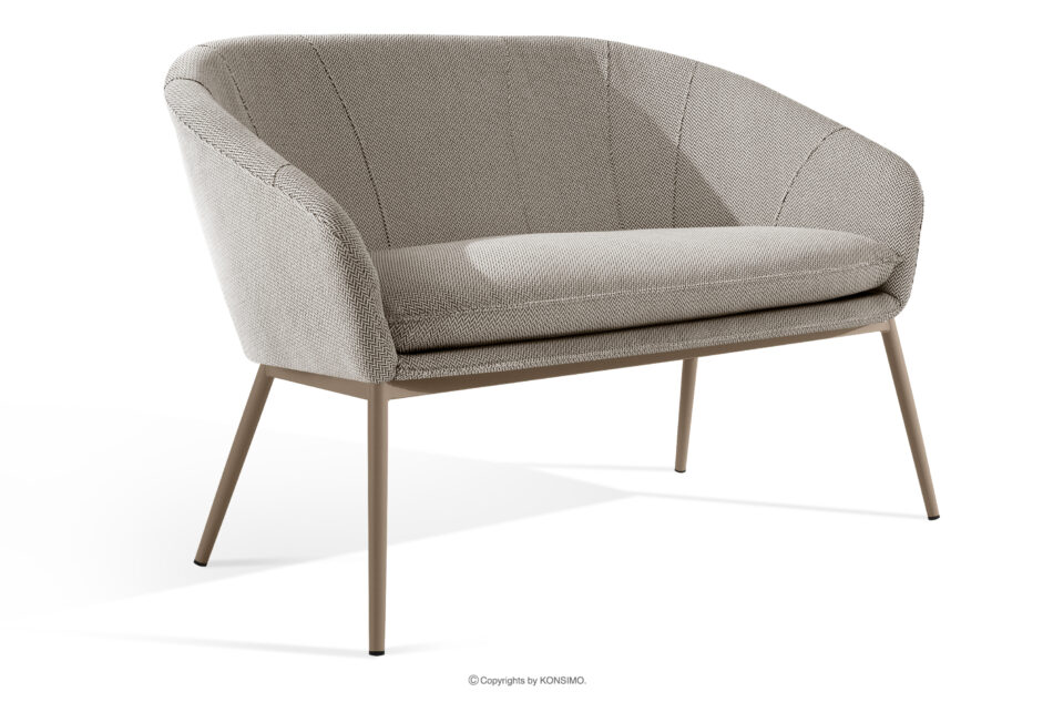 SOLIS Sofa ogrodowy tkanina wodoodporna brązowy/biały/beżowy brązowy/biały/beżowy - zdjęcie 2