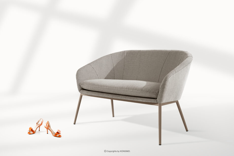 SOLIS Sofa ogrodowy tkanina wodoodporna brązowy/biały/beżowy brązowy/biały/beżowy - zdjęcie 1