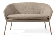 Sofa na ogród tkanina wodoodporna jasny brązowy/beżowy