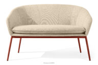 Sofa ogrodowy tkanina wodoodporna kremowy/rudy