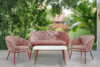 SOLIS Sofa ogrodowy tkanina wodoodporna bordowy/biały/rudy bordowy/biały/rudy - zdjęcie 9