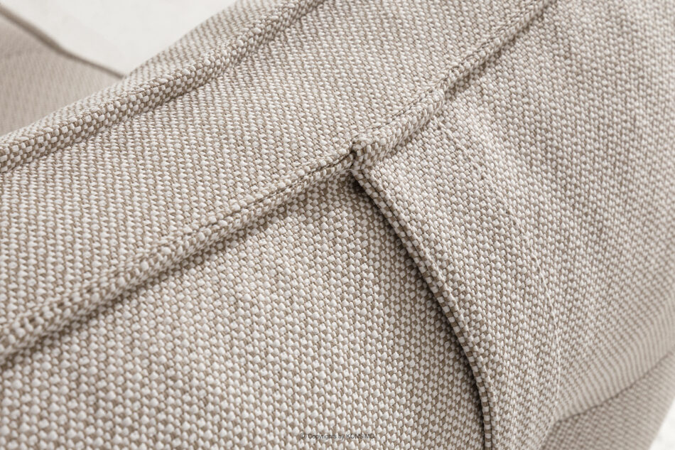 LOVIA Miękki fotel ogrodowy w tkaninie plecionej outdoorowej ciemny beżowy/biały ciemny beżowy/biały - zdjęcie 7