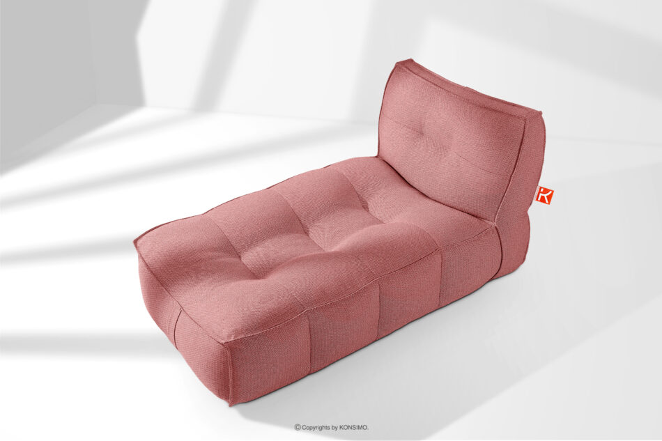 LOVIA Wygodny szezlong ogrodowy w tkaninie plecionej outdoorowej czerwony/biały czerwony/biały - zdjęcie 16