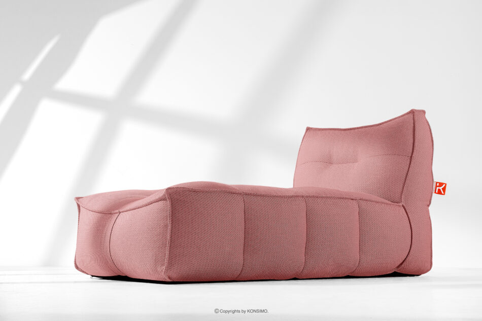 LOVIA Wygodny szezlong ogrodowy w tkaninie plecionej outdoorowej czerwony/biały czerwony/biały - zdjęcie 17