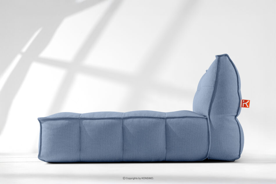 LOVIA Wygodny szezlong ogrodowy w tkaninie plecionej outdoorowej granatowy/biały granatowy/biały - zdjęcie 18