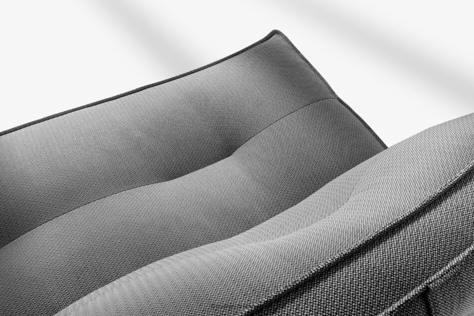 LOVIA Wygodna sofa ogrodowa w tkaninie plecionej outdoorowej czarny/biały czarny/biały - zdjęcie 6