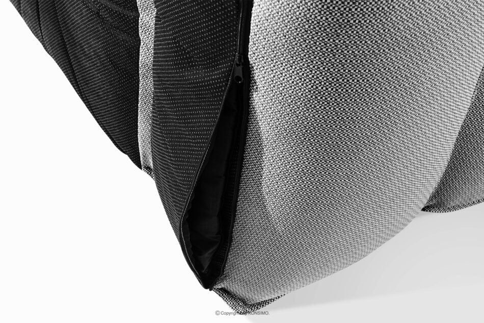 LOVIA Wygodna sofa ogrodowa w tkaninie plecionej outdoorowej czarny/biały czarny/biały - zdjęcie 9