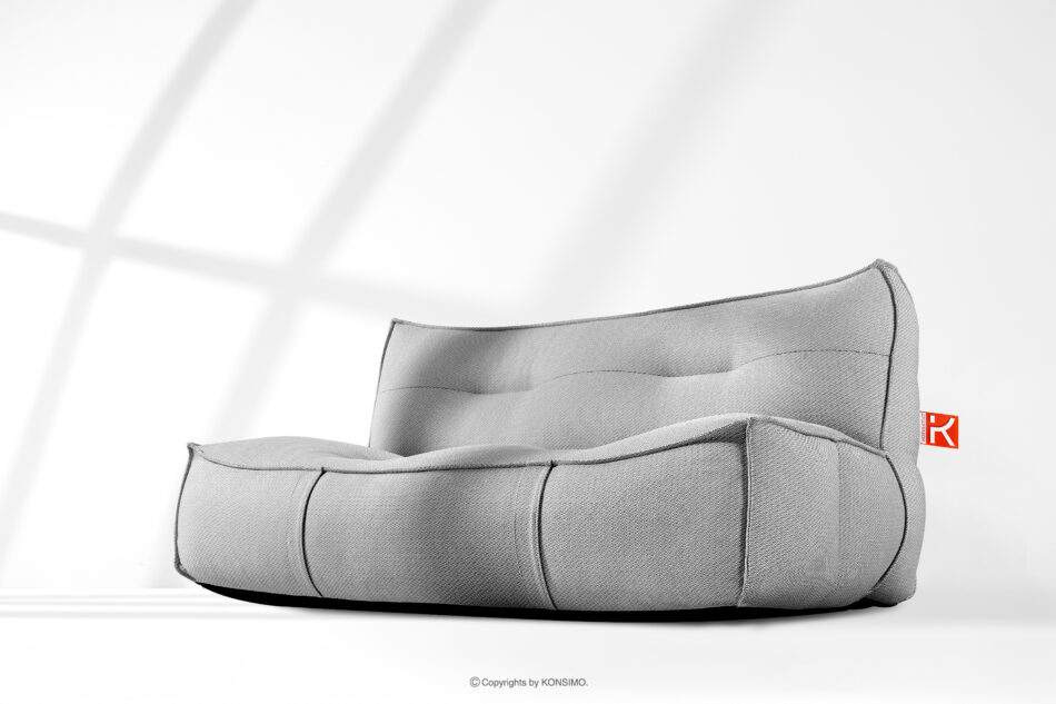 LOVIA Wygodna sofa ogrodowa w tkaninie plecionej outdoorowej czarny/biały czarny/biały - zdjęcie 17