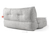 LOVIA Miękka sofa ogrodowa w tkaninie plecionej outdoorowej ciemny szary/biały ciemny szary/biały - zdjęcie 5