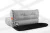 LOVIA Miękka sofa ogrodowa w tkaninie plecionej outdoorowej ciemny szary/biały ciemny szary/biały - zdjęcie 11