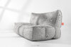 LOVIA Miękka sofa ogrodowa w tkaninie plecionej outdoorowej ciemny szary/biały ciemny szary/biały - zdjęcie 16