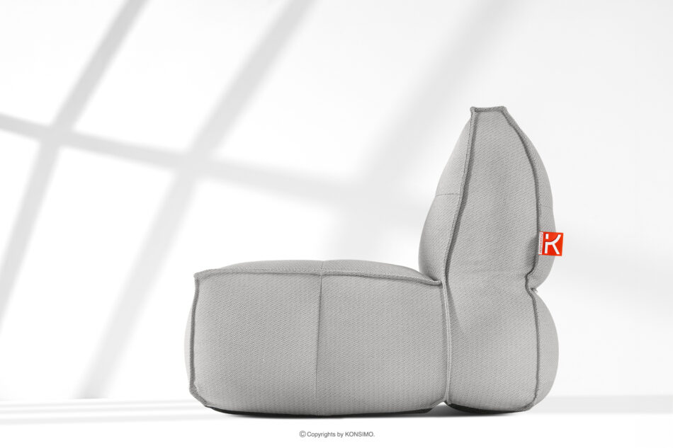 LOVIA Miękka sofa ogrodowa w tkaninie plecionej outdoorowej ciemny szary/biały ciemny szary/biały - zdjęcie 18