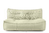 Miękka sofa ogrodowa w tkaninie plecionej outdoorowej jasny zielony/biały