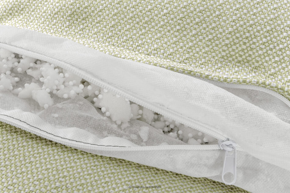 LOVIA Miękka sofa ogrodowa w tkaninie plecionej outdoorowej jasny zielony/biały jasny zielony/biały - zdjęcie 12