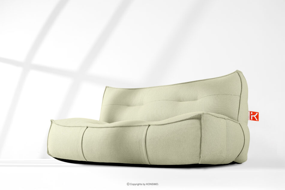 LOVIA Miękka sofa ogrodowa w tkaninie plecionej outdoorowej jasny zielony/biały jasny zielony/biały - zdjęcie 17