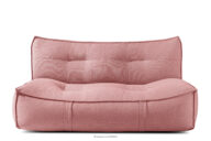 Wygodna sofa ogrodowa w tkaninie plecionej outdoorowej czerwony/biały