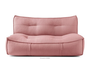 LOVIA, https://konsimo.pl/kolekcja/lovia/ Wygodna sofa ogrodowa w tkaninie plecionej outdoorowej czerwony/biały czerwony/biały - zdjęcie
