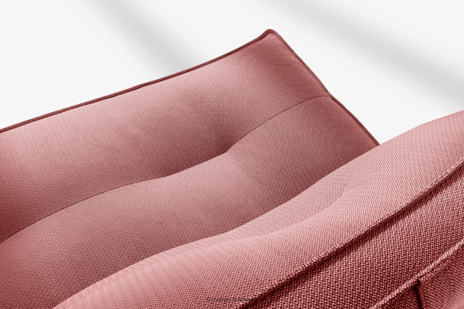 LOVIA Wygodna sofa ogrodowa w tkaninie plecionej outdoorowej czerwony/biały czerwony/biały - zdjęcie 6